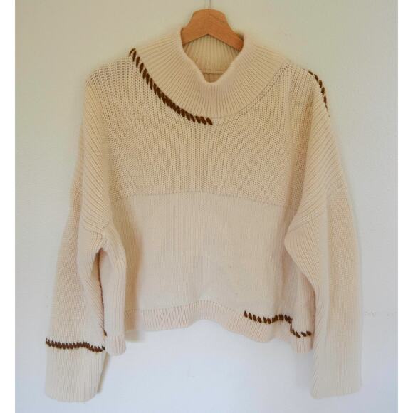 The Knotty Ones 'Sturmai' Merino Wool Turtleneck in Sea Salt - Picture 5 of 9